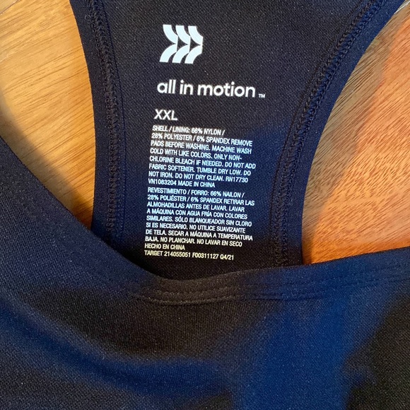 All in Motion Racer back sports bra, Women’s XXL, - Picture 3 of 6